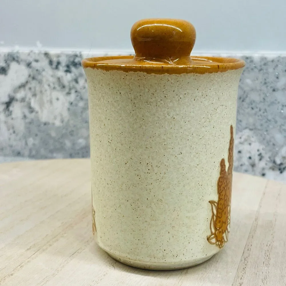 Vintage Ashdale Pottery England Stoneware Jar - Westminster Abbey & Cottage